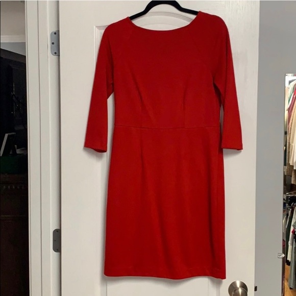 Holiday Red Ponte Sheath The Limited Dress, Size 6 - Picture 2 of 5
